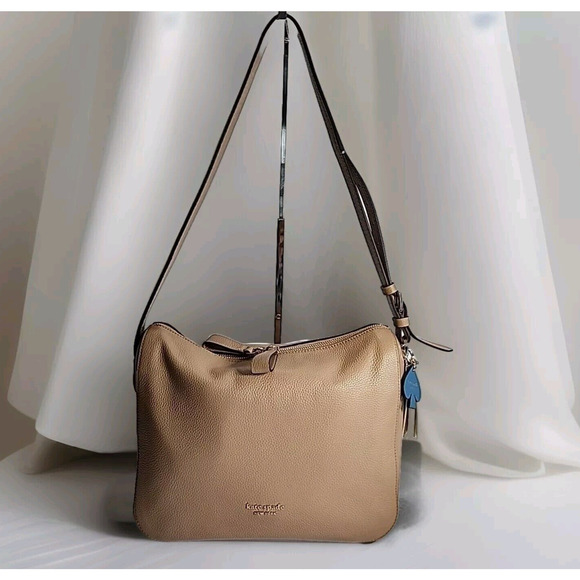 New Kate Spade Anyday Medium Shoulder Bag Pebble Raw Pecan...